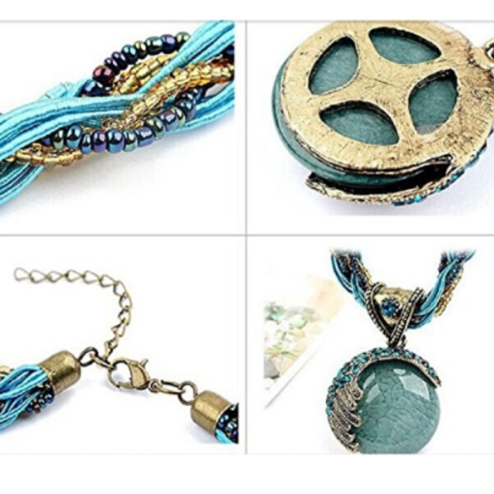 ONE LEFT!! Sky Blue Moonstone Pendant Necklace - Picture 4 of 4